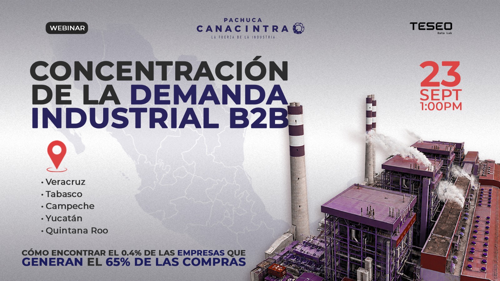 Concentración de la demanda industrial B2B · Zona Sureste