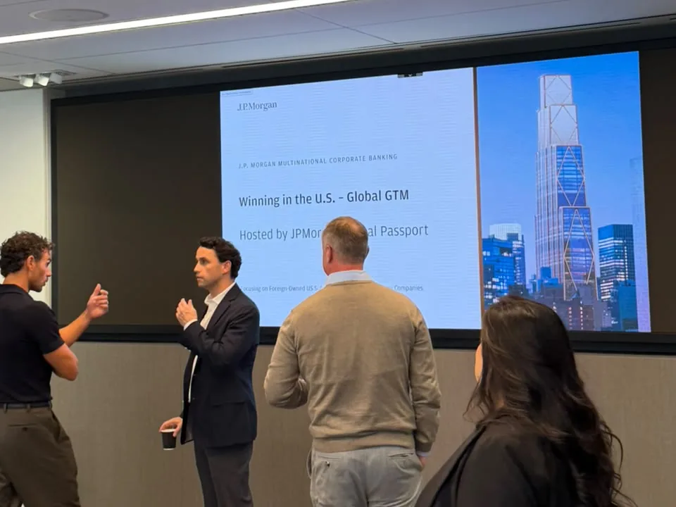 Panel de Winning In The U.S: Global GTM, organizado por J.P. Morgan Global Passport en San Francisco, 5 de octubre de 2026