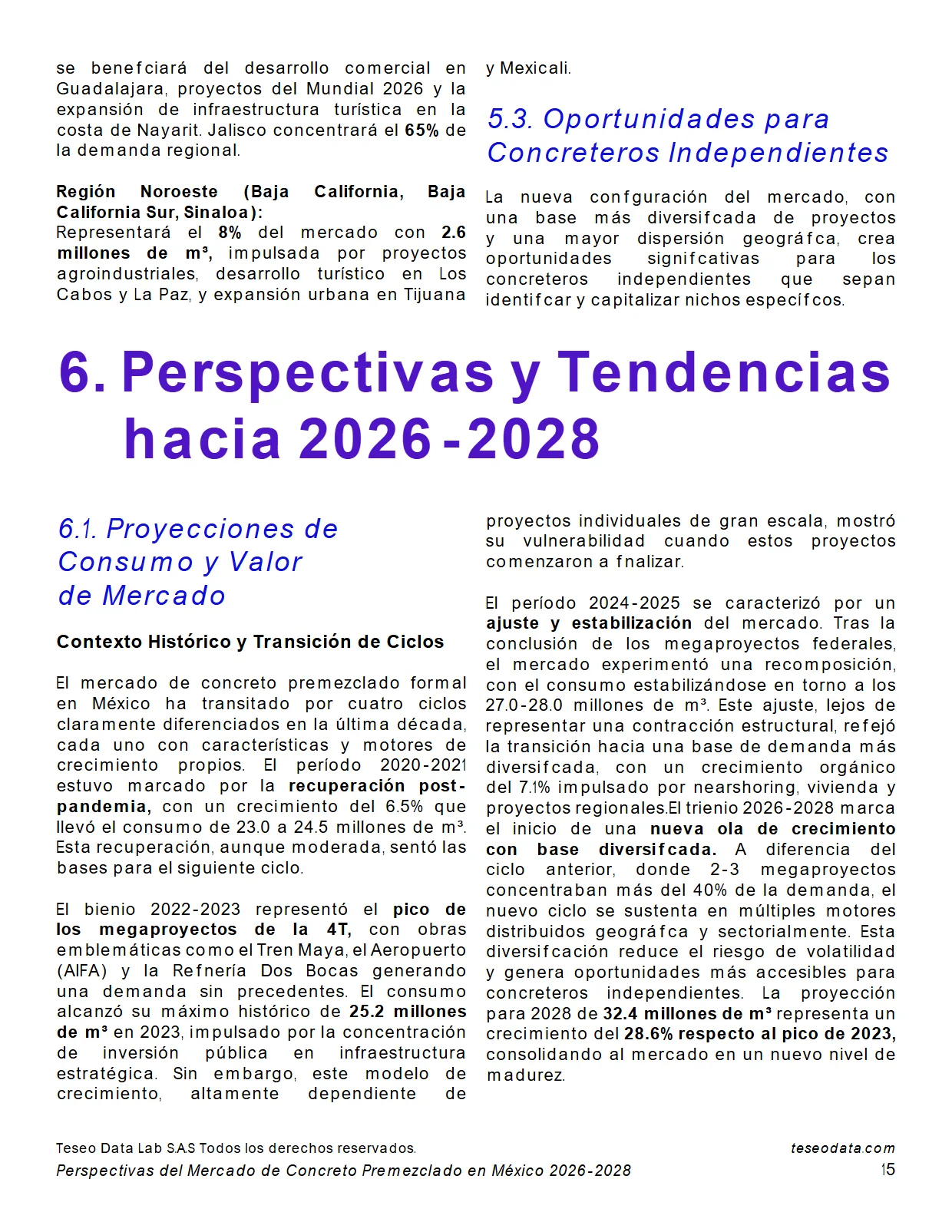 Perspectivas del Mercado de Concreto Premezclado en México 2026-2028 — página 15