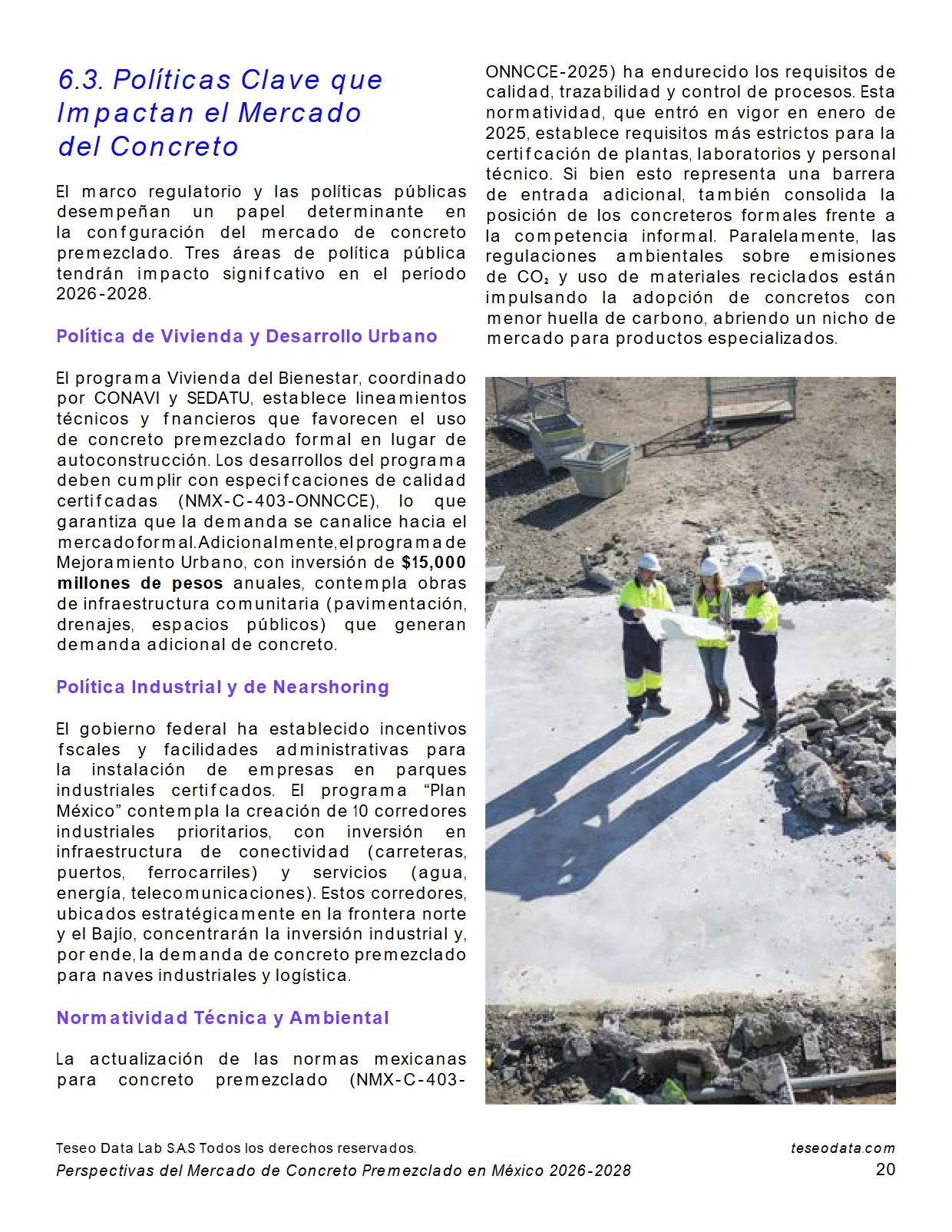 Perspectivas del Mercado de Concreto Premezclado en México 2026-2028 — página 20